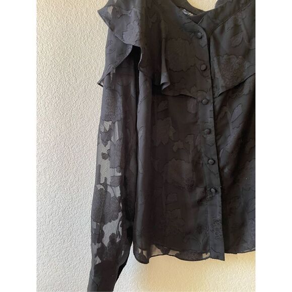 Bardot chiffon off the shoulder blouse size 4 - Picture 4 of 8